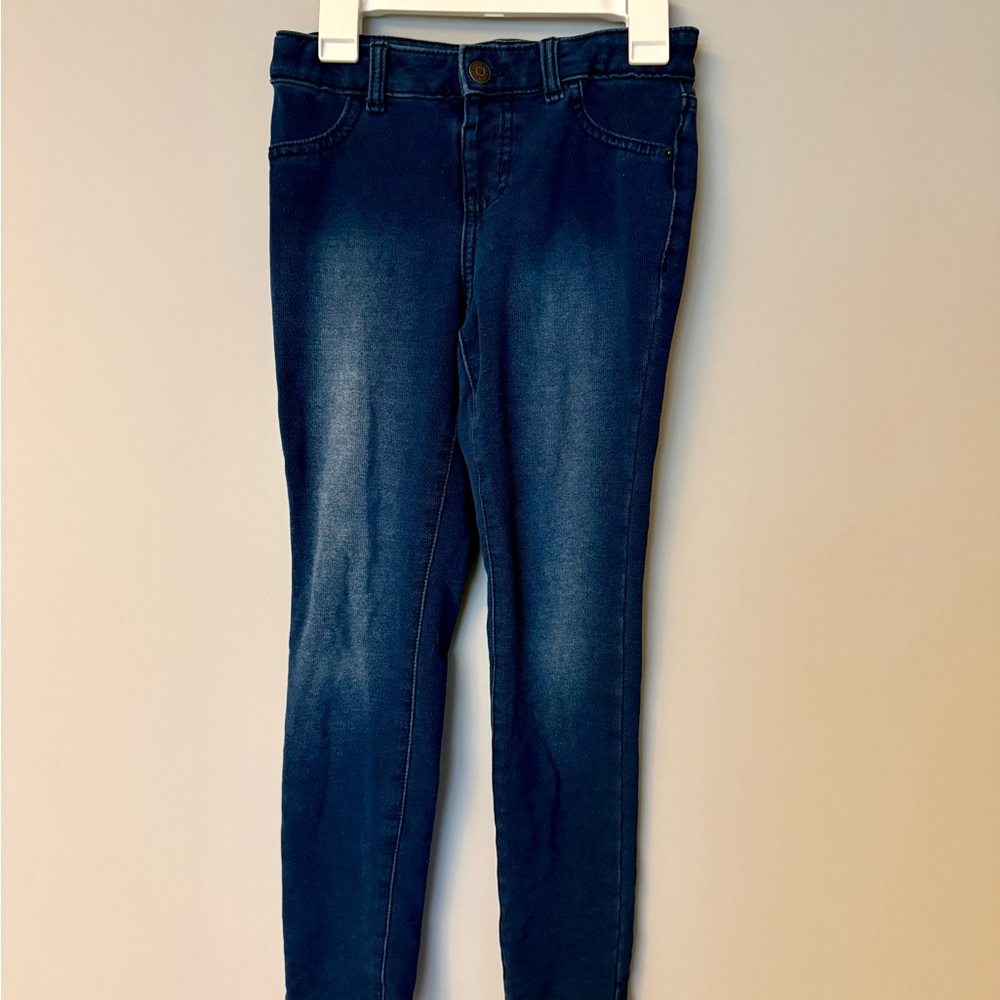 Cat & Jack Girls’ Mid-Rise Soft Knit Jegging Dark Wash Adjustable Waist Stretch